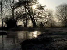 User submitted picture: Winter time on river Test...